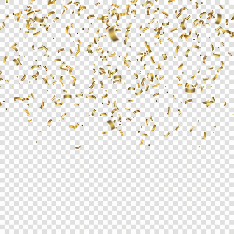 Goldenl Confetti vector illustration