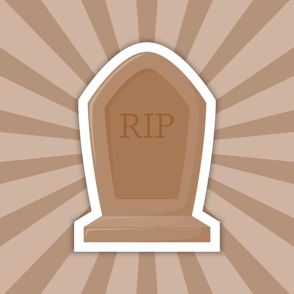 Note sticker with Tombstone, vector