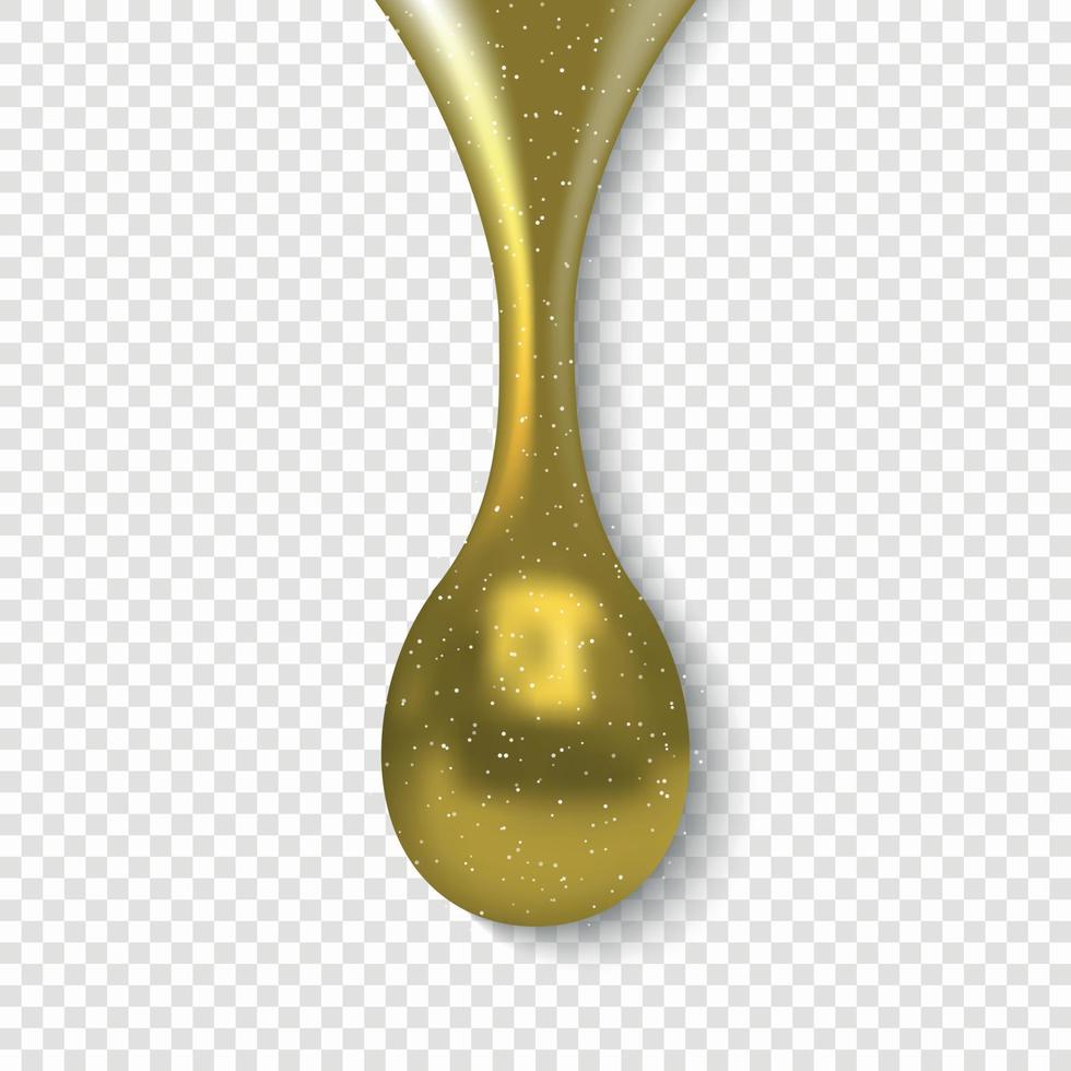 ilustración de vector de gota de oro