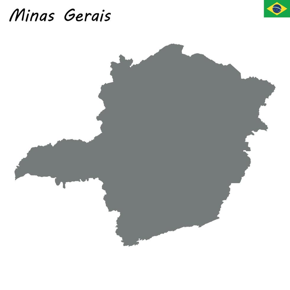 High Quality map of state Brazil vector