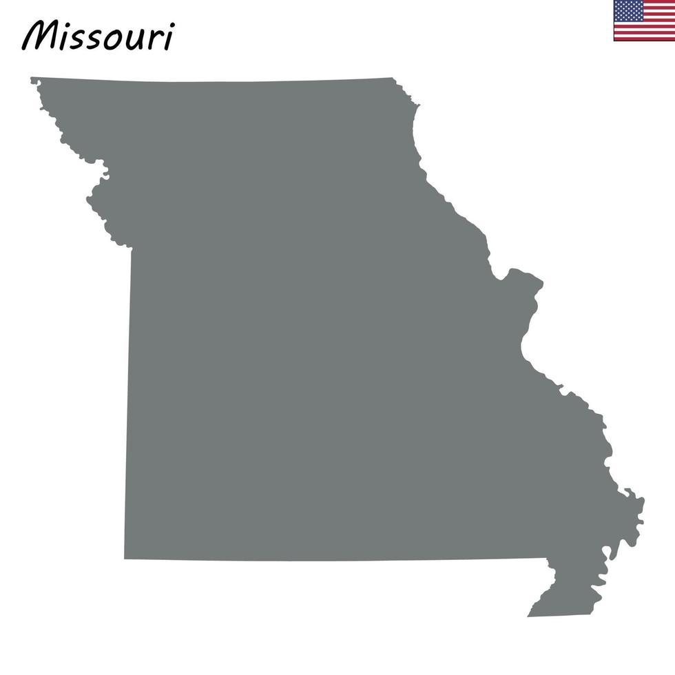 High Quality map state of United States vector