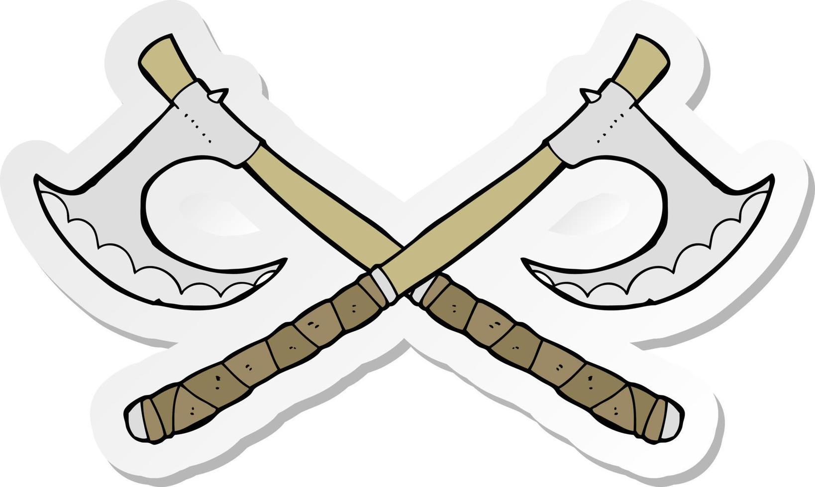 sticker of a crossed axes vector