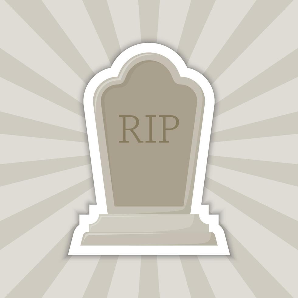 Note sticker with Tombstone, vector