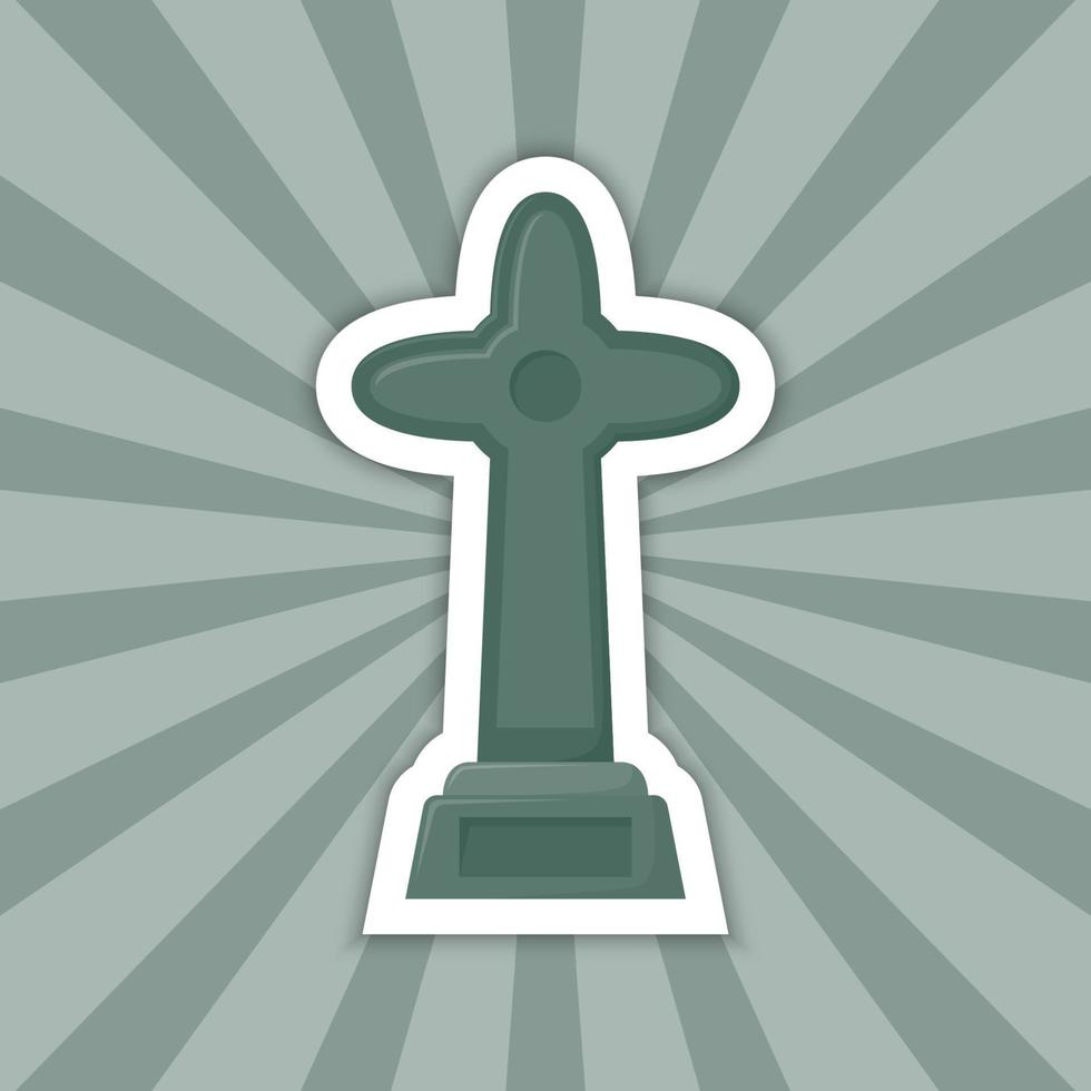 Note sticker with Tombstone, vector