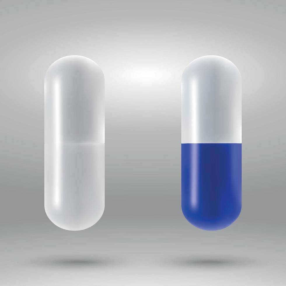 Capsule pill isolated . Vector