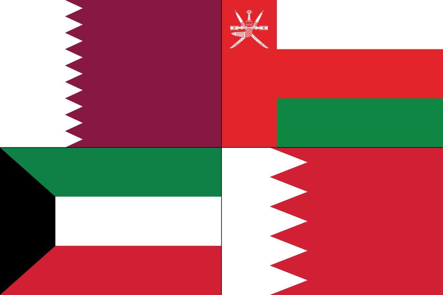 Vector illustration of different countries flags set.