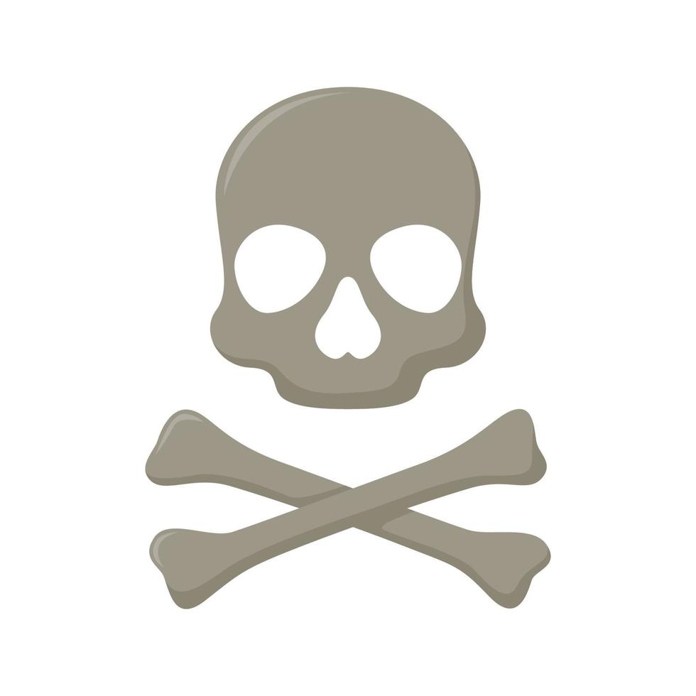 Skull and Crossbones isolated on white background vector