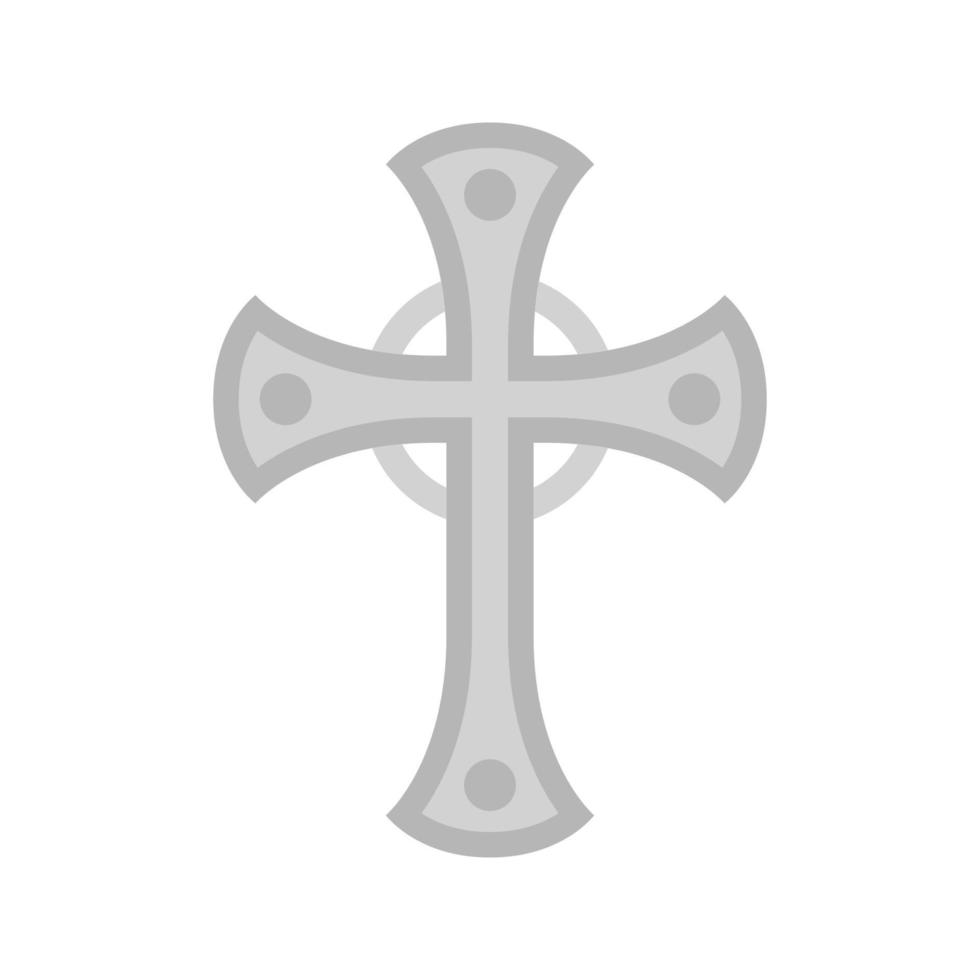 cruz cristiana aislada sobre fondo blanco vector