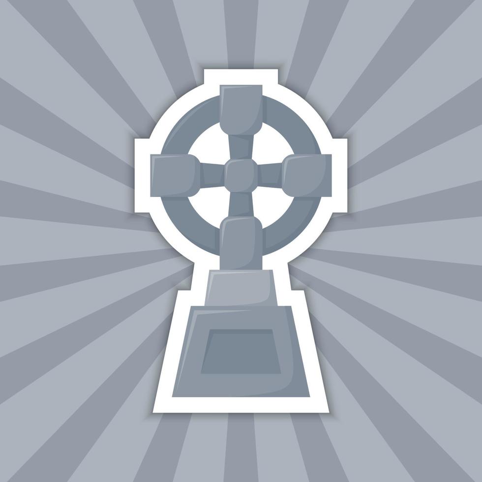 Note sticker with Tombstone, vector