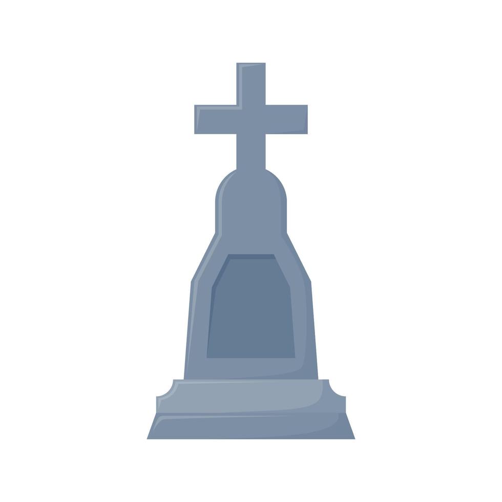 Tombstone isolated on white background vector