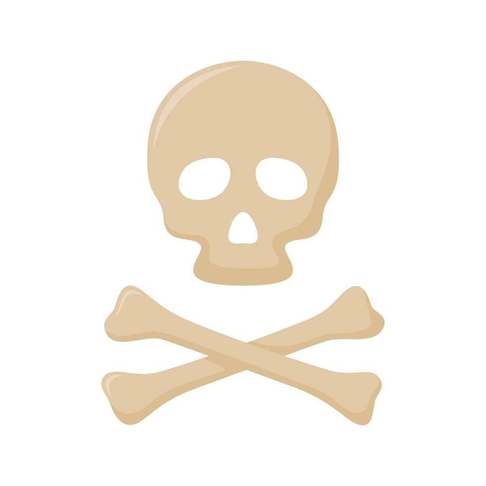 Skull and Crossbones isolated on white background vector