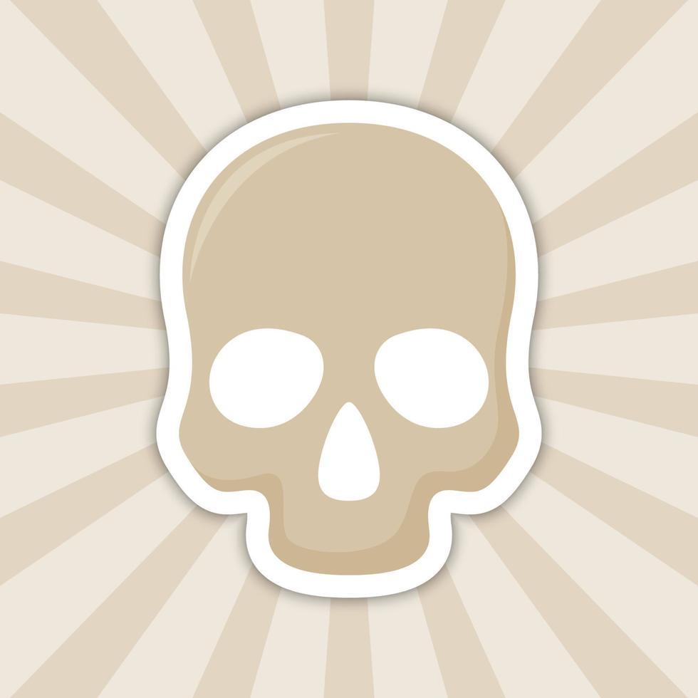 Note sticker with Skull, vector