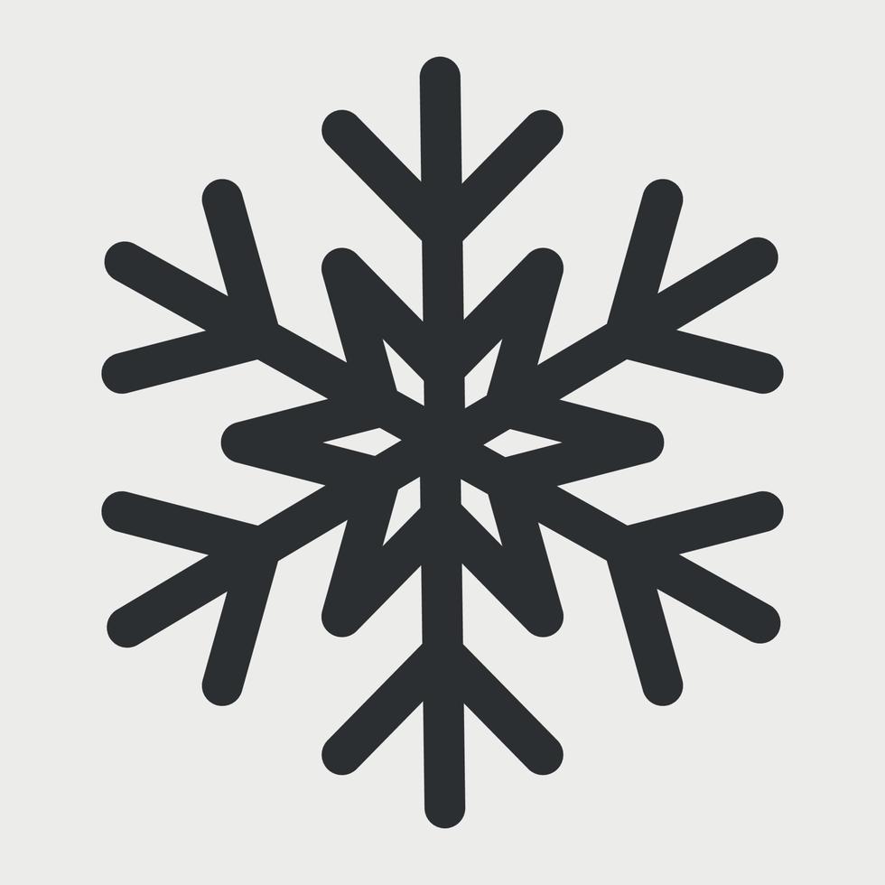 plantilla de copo de nieve para tarjetas de vacaciones de invierno vector