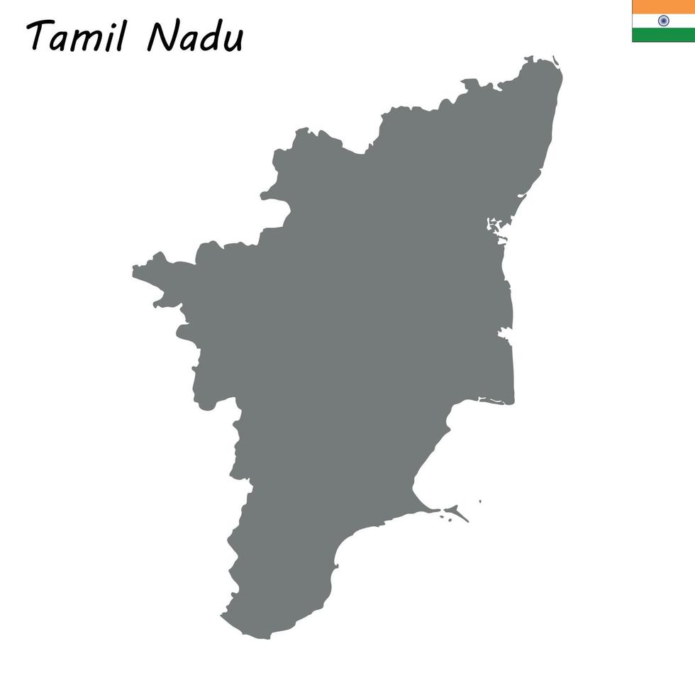 mapa del estado de la india vector