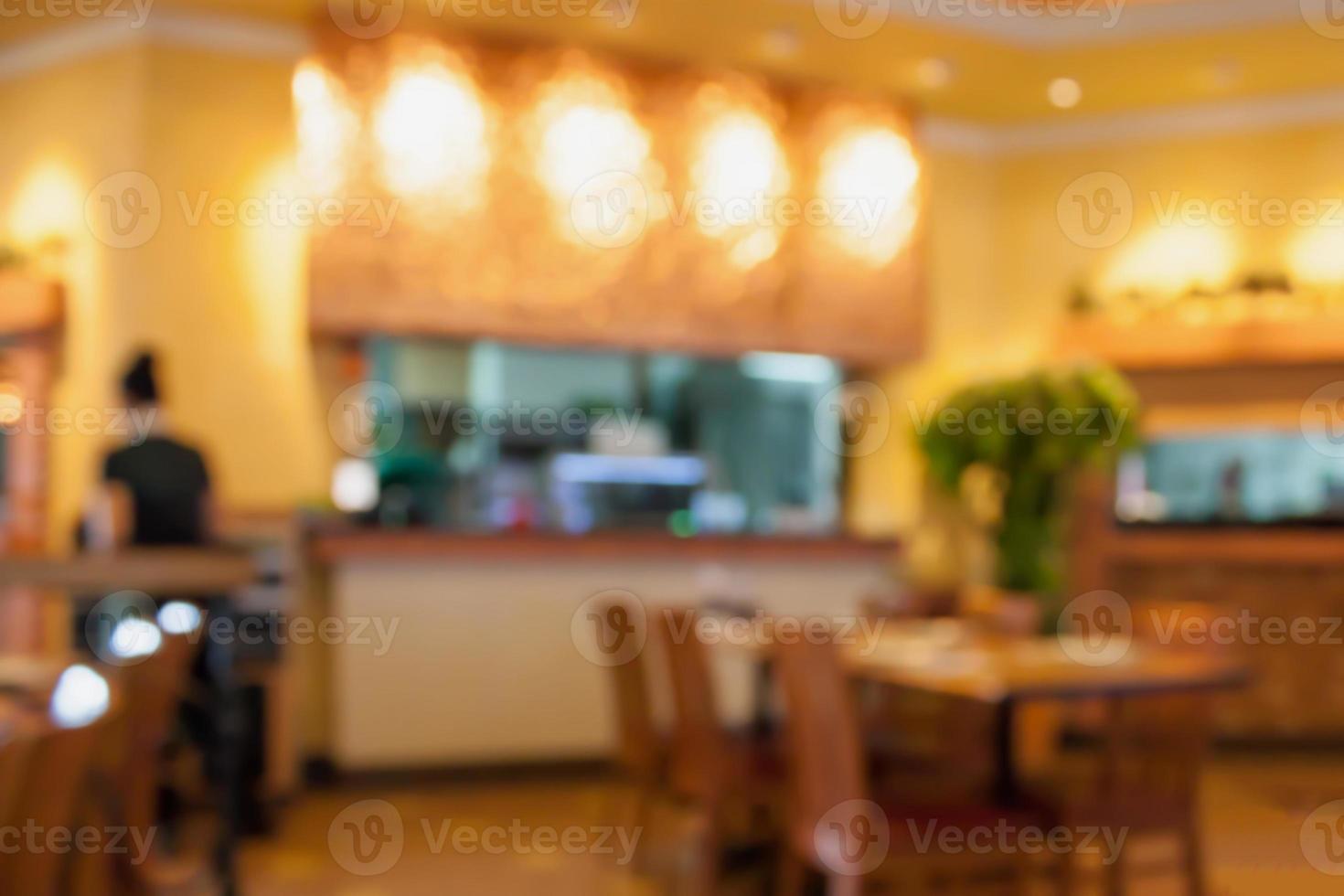 restaurant blur with bokeh background photo