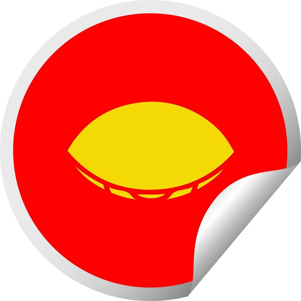 circular peeling sticker cartoon sleeping eye vector