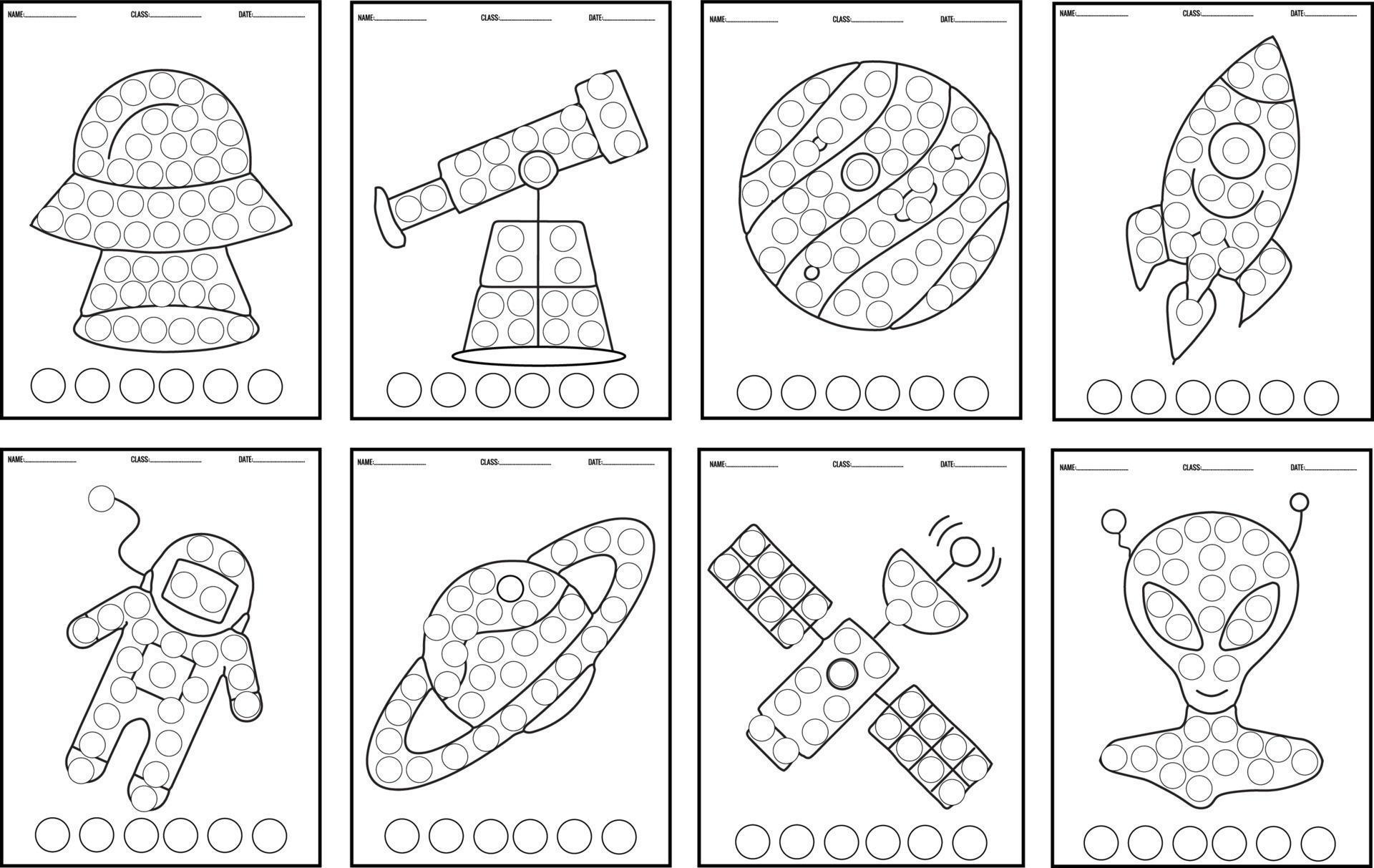 Space Dot Markers Activity Book Fun with Do a Dot Markers Activity Book
