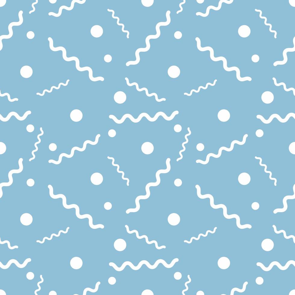 memphis seamless pattern design blue background design vector
