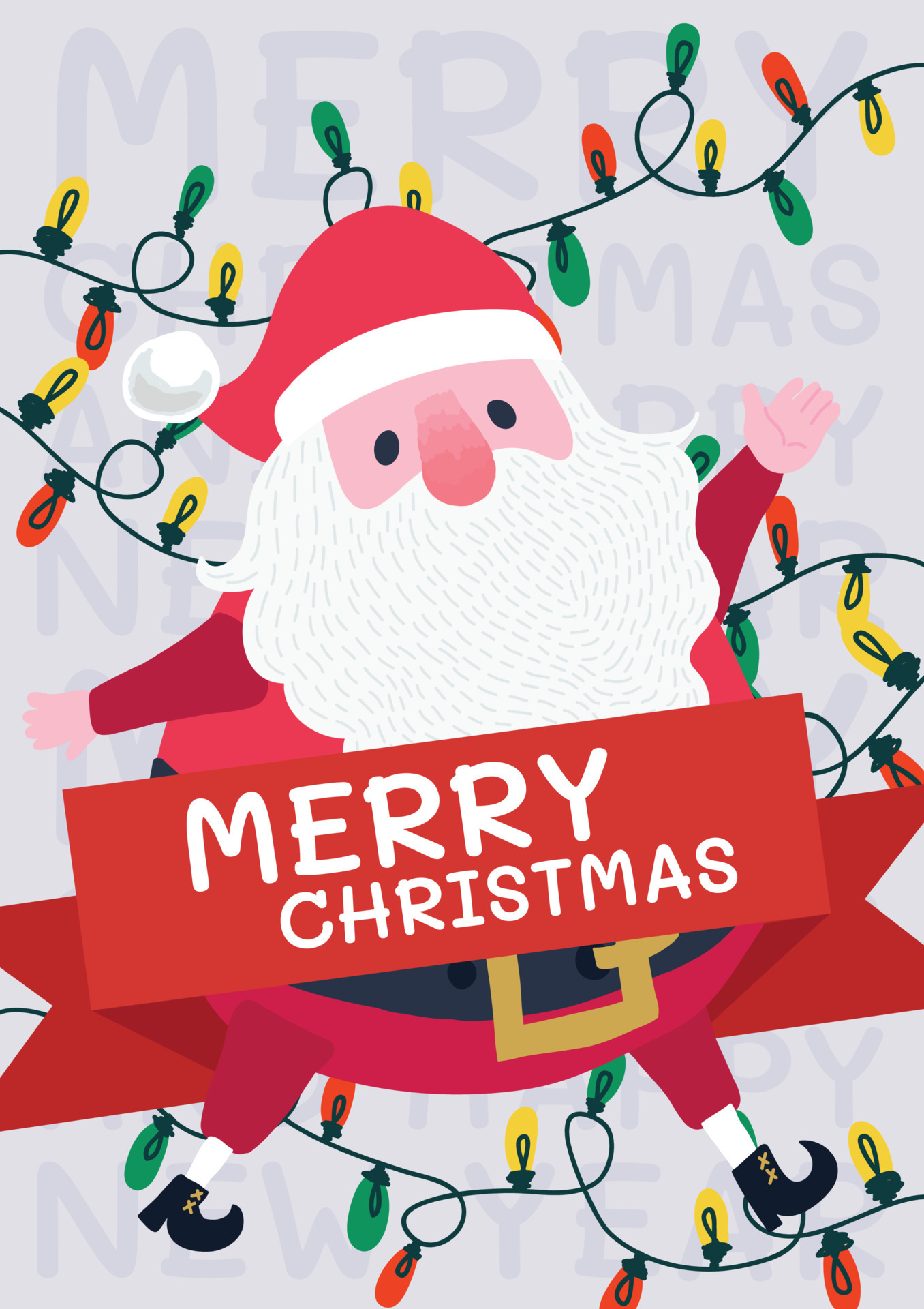 Hand Draw Art Design Cute Christmas Card Design Vector 11180461 Vector 