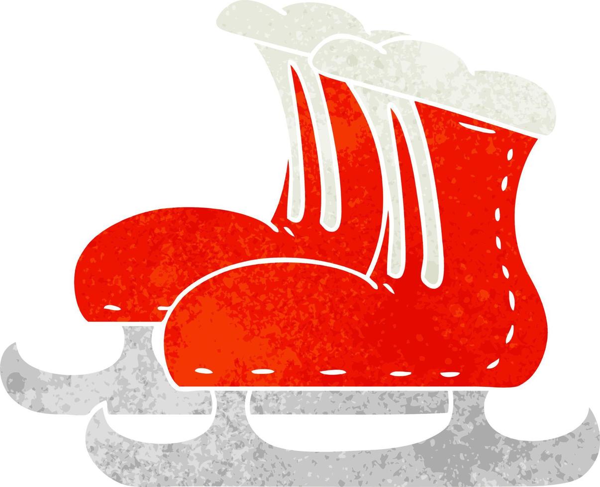 retro cartoon doodle ice skate boots 11180488 Vector Art at Vecteezy