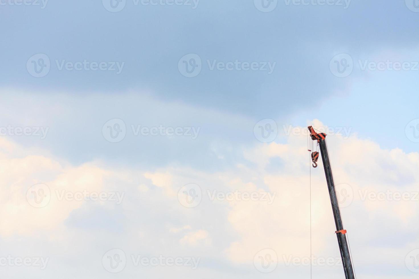 telescopic arms of mobile construction crane truck photo