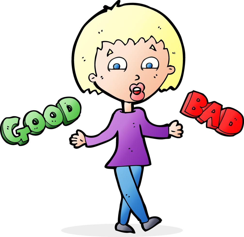 Cartoon Woman Weighing Up Good And Bad Options 11180801 Vector Art At cartoon-woman-weighing-up-good-and-bad-options-11180801-vector-art-at