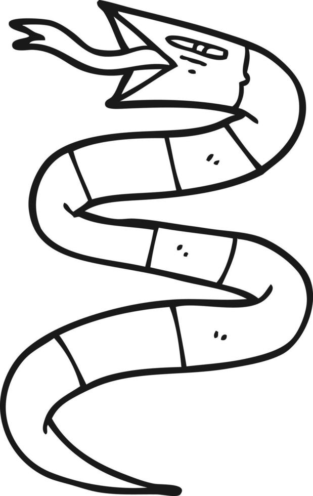 hissing cartoon snake vector