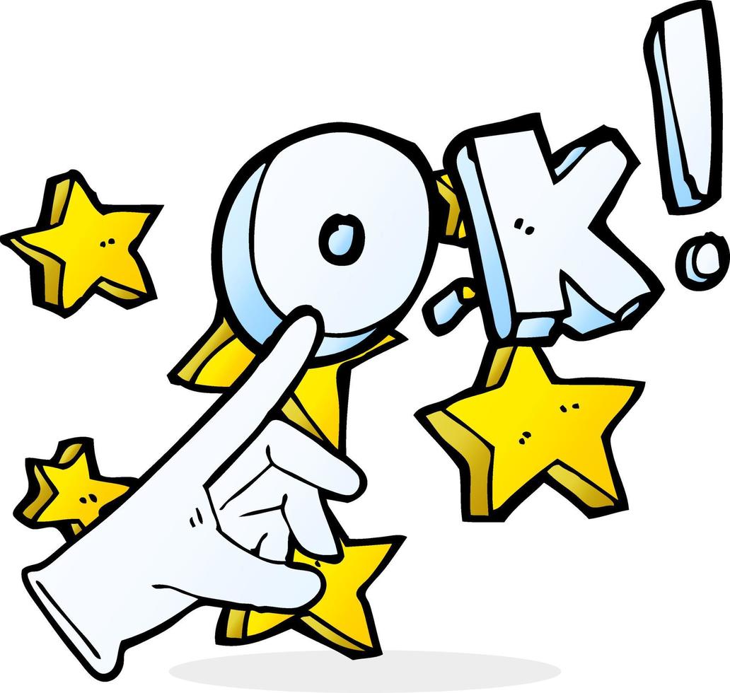 cartoon symbol for Okay vector