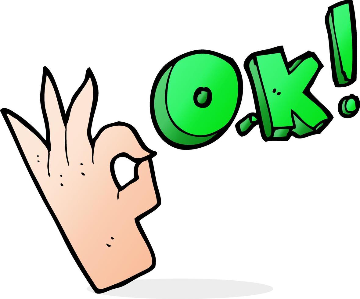 cartoon symbol for Okay vector