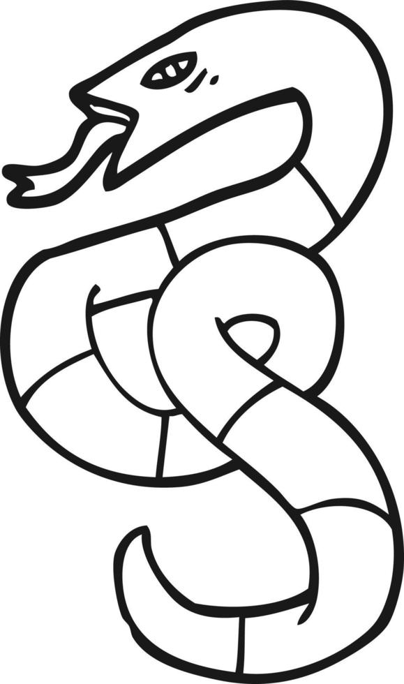 hissing cartoon snake vector