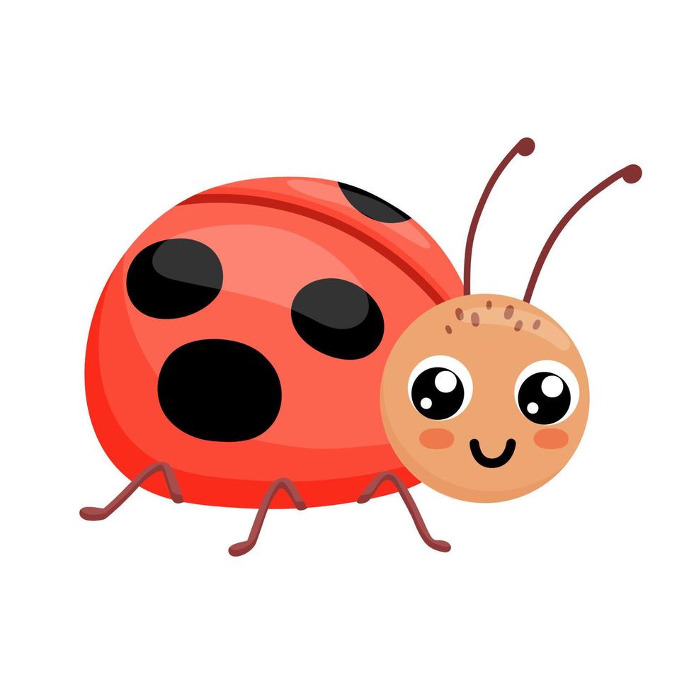 Cute Ladybug Insect Animal Animated PNG Illustration Stock Photo