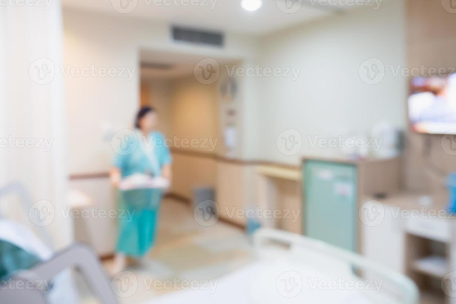 Abstract blur Hospital Room interior for background photo