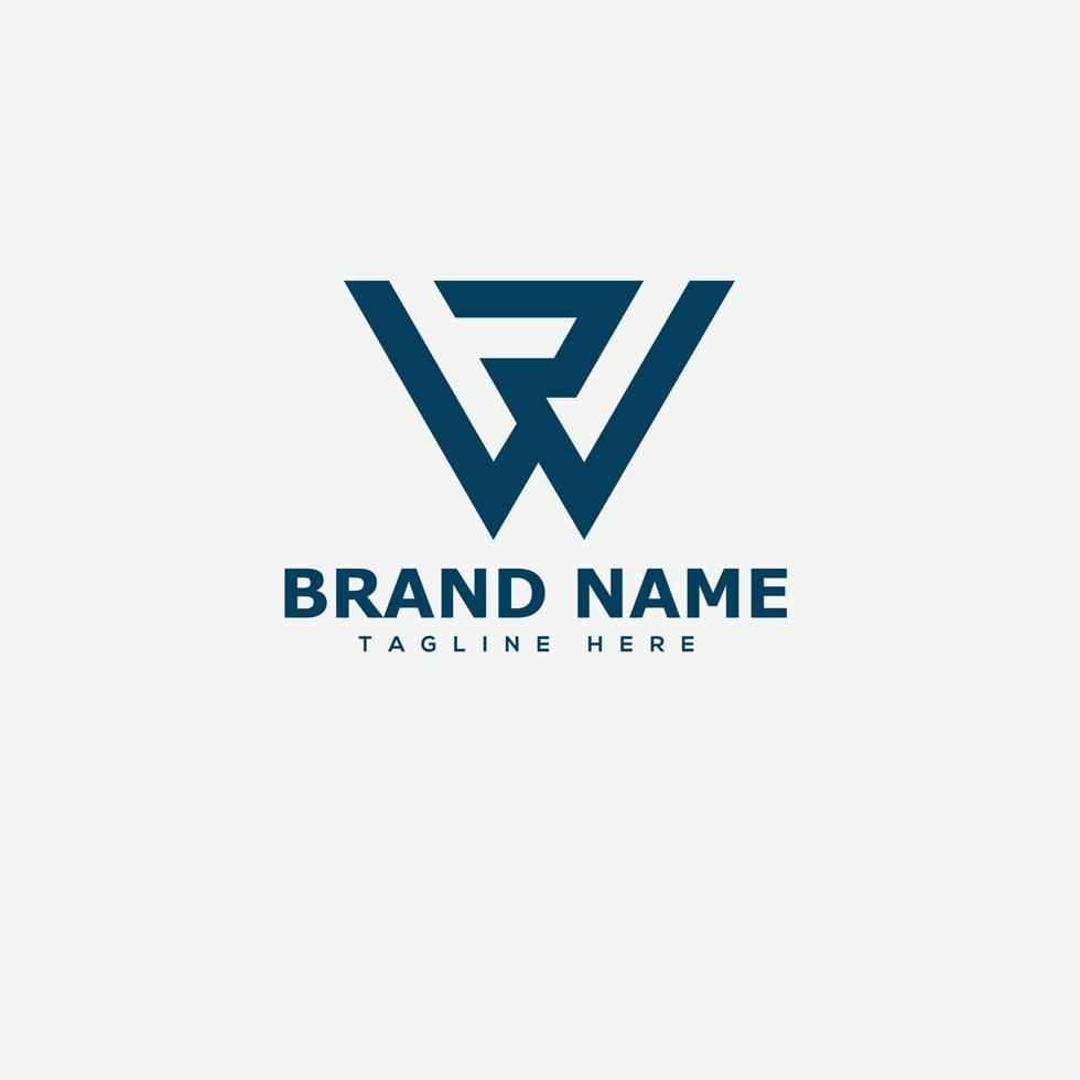 WR Logo Design Template Vector Graphic Branding Element.