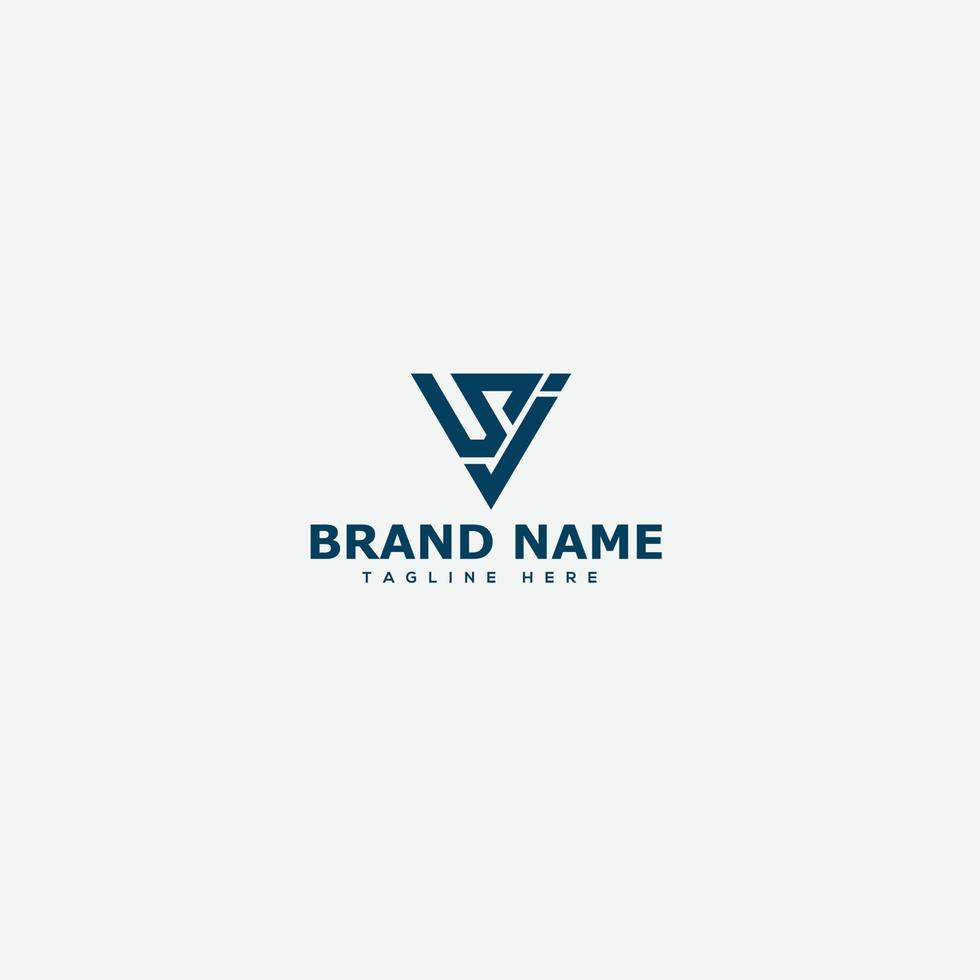 SJ Logo Design Template Vector Graphic Branding Element.