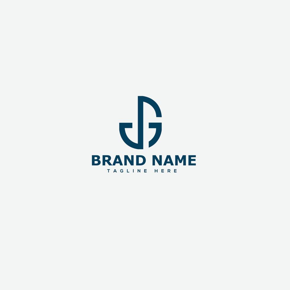 JG Logo Design Template Vector Graphic Branding Element.