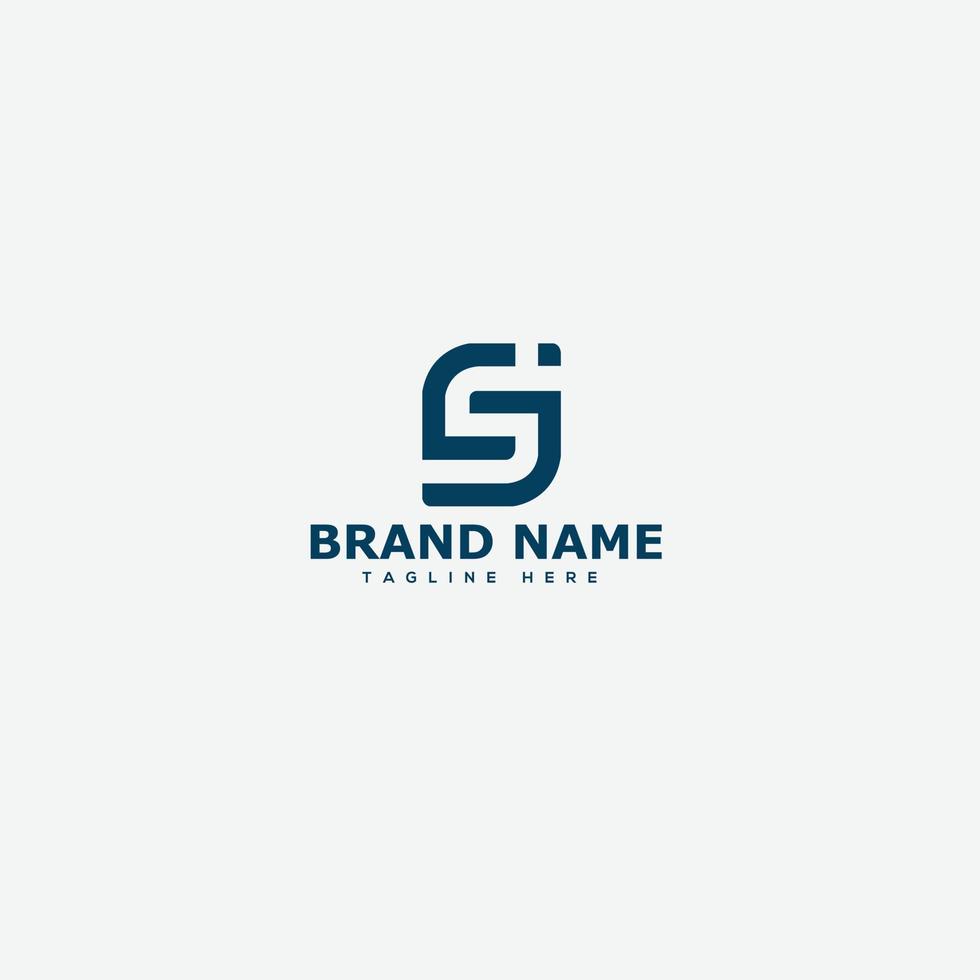 SJ Logo Design Template Vector Graphic Branding Element.