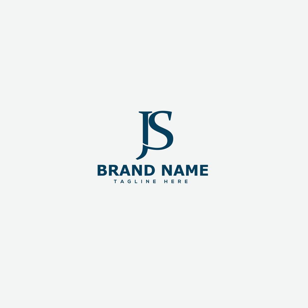 JS Logo Design Template Vector Graphic Branding Element.