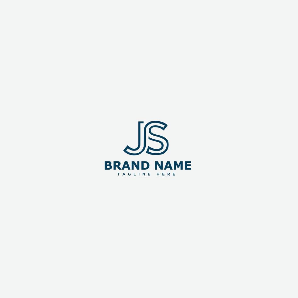 JS Logo Design Template Vector Graphic Branding Element.