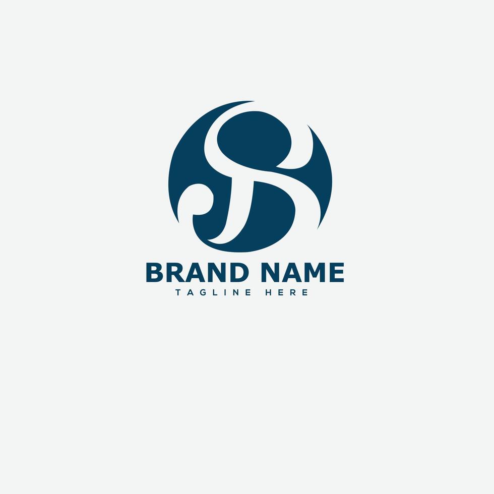 SJ Logo Design Template Vector Graphic Branding Element.