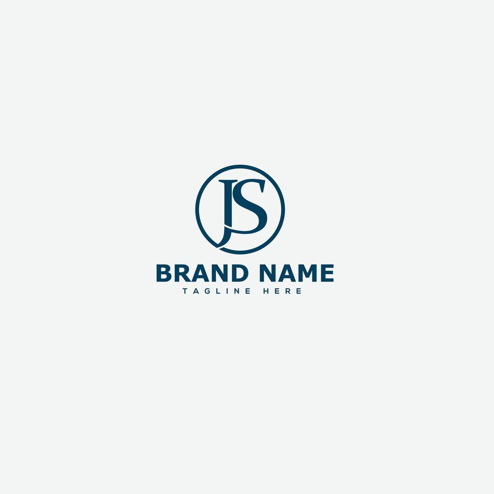 JS Logo Design Template Vector Graphic Branding Element.