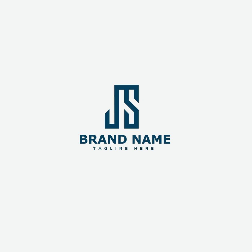 JS Logo Design Template Vector Graphic Branding Element.