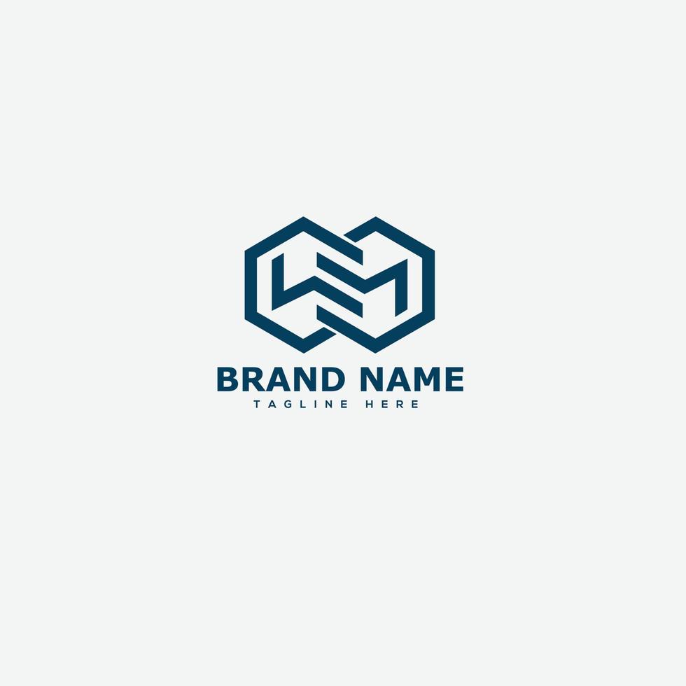 WM Logo Design Template Vector Graphic Branding Element.