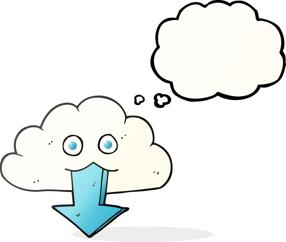 freehand drawn thought bubble cartoon download from the cloud vector