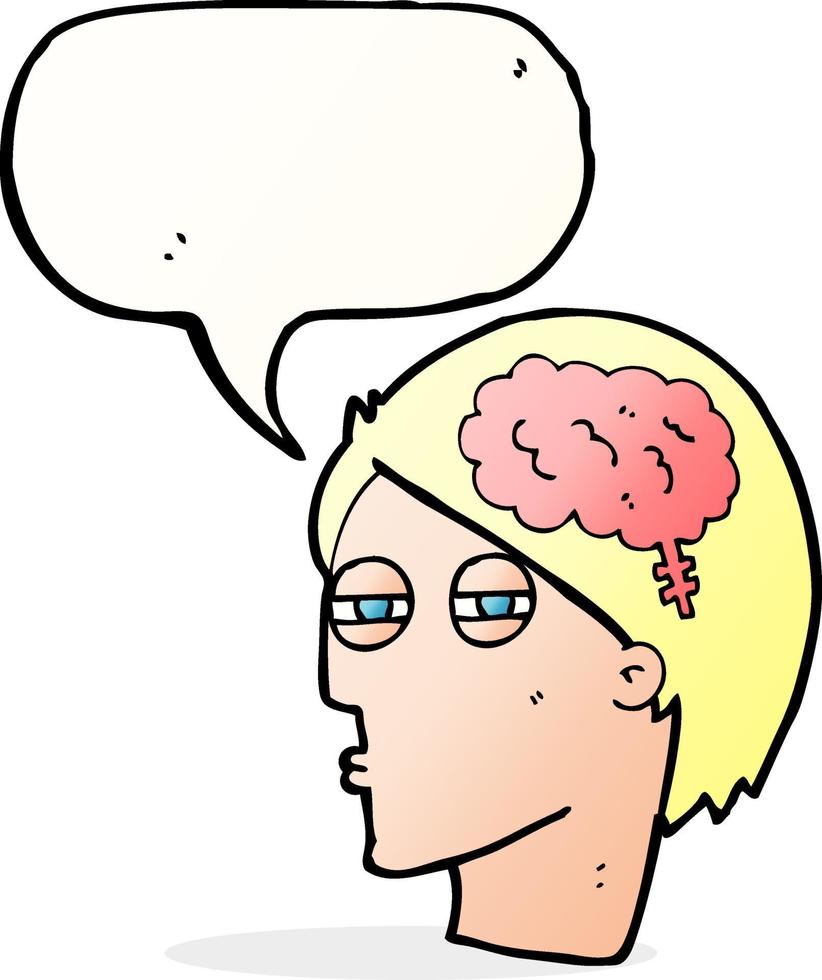 cartoon man thinking carefully with speech bubble vector