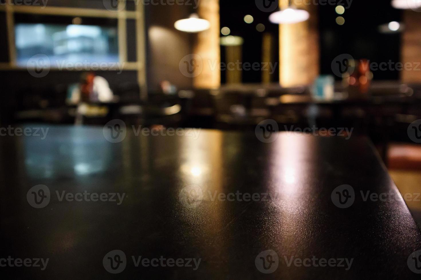 Abstract blur cafe restaurant with abstract bokeh light defocused background photo