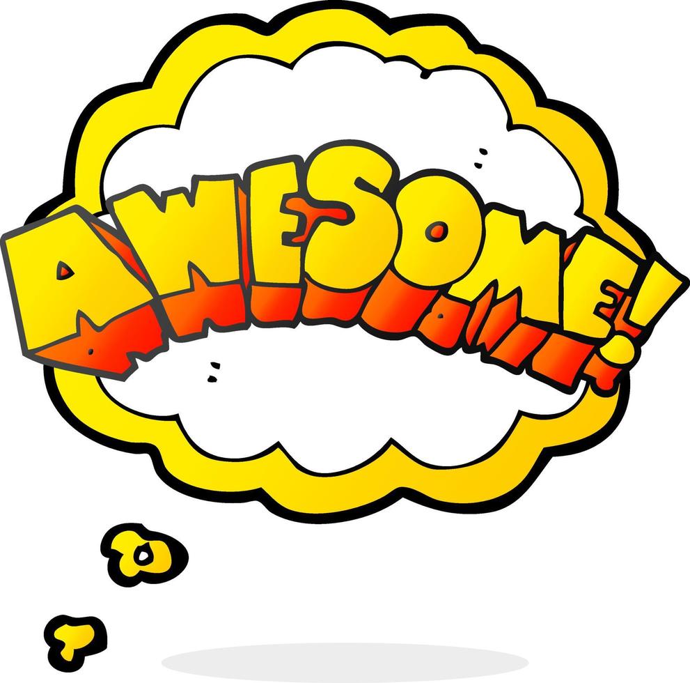 The Word Awesome Clipart