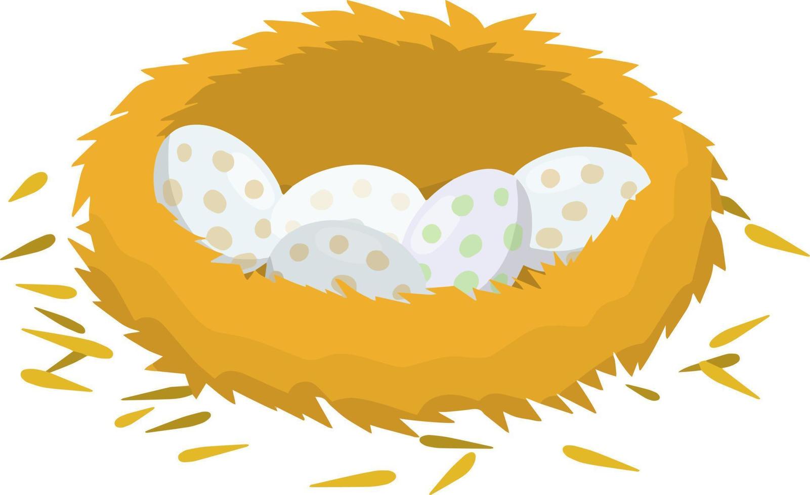 Nest and egg. Place for Chicks. Cartoon flat illustration. element of  nature and forests. Wildlife. Bird house 11183107 Vector Art at Vecteezy