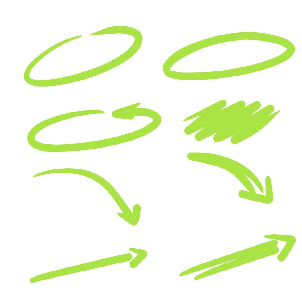 flecha verde. forma rectangular abstracta. trazos y manchas para el fondo. vector