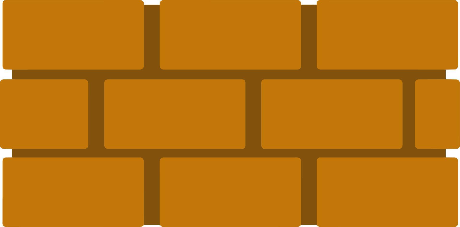 Brick wall. Element of building construction. Simple logo. Repair material. Cartoon flat illustration isolated on white background vector