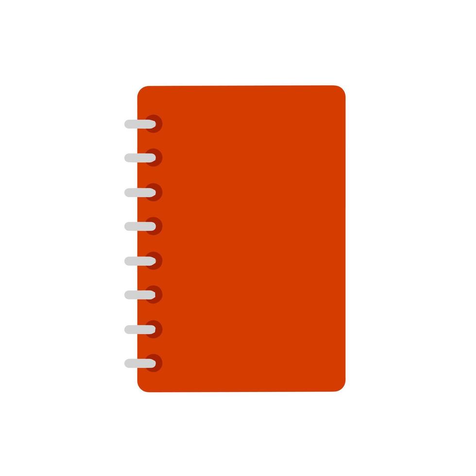 Notepad. Closed notebook for writing. School book or textbook for studying. Flat cartoon vector